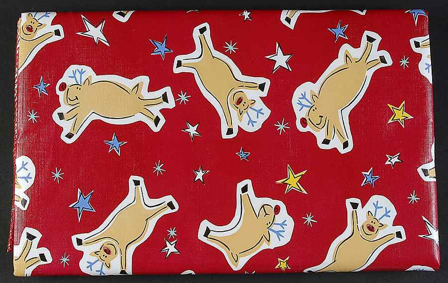 Merry Christmas 52" x 90" Oblong Vinyl Tablecloth by Merry Brite (China)-1