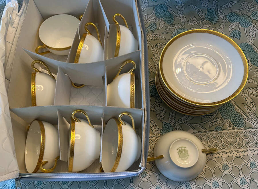 MUE119 Flat Cream Soup Bowl & Saucer Set by Paul Muller-1