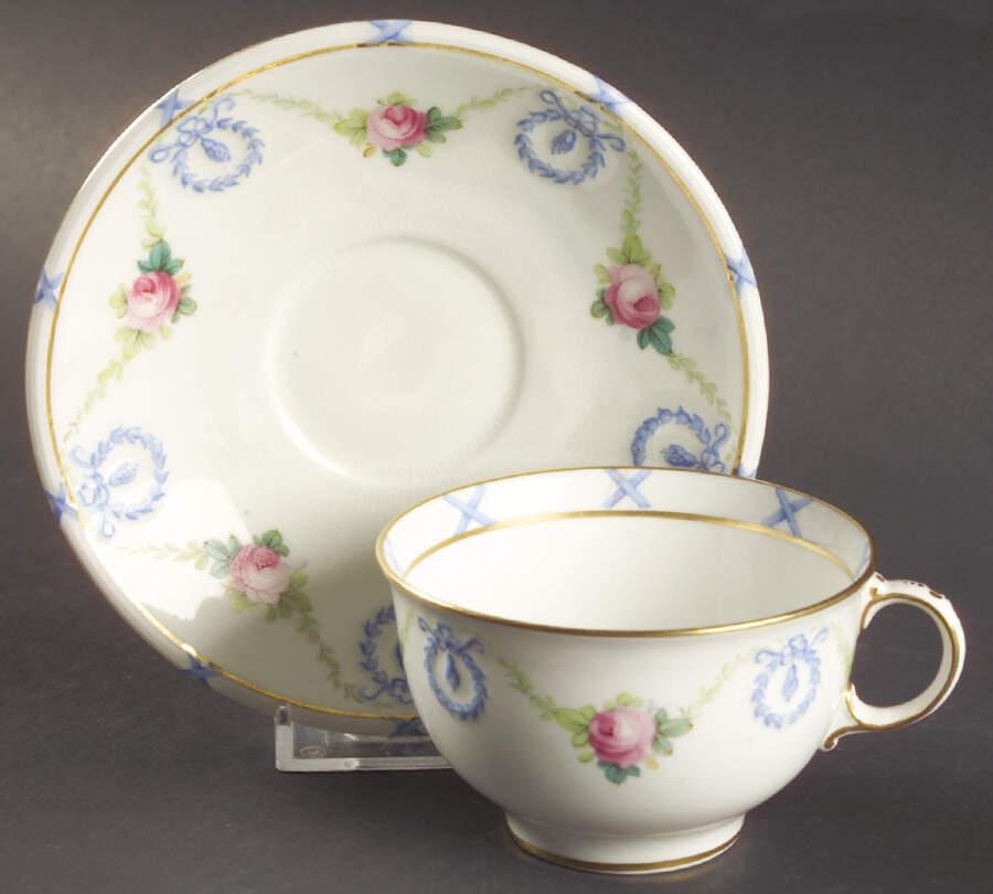 PA8037 Flat Cup & Saucer Set by Minton-1