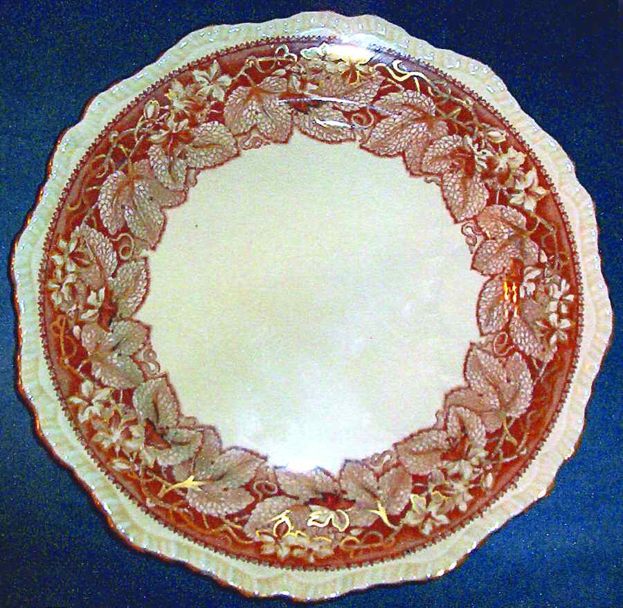 Vista Brown (Gold Trim) Dinner Plate by Mason's-1