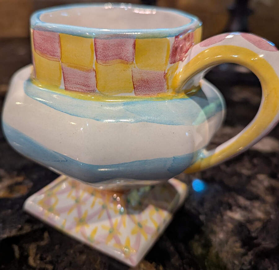 Wallcourt Pedestal Mug by MacKenzie-Childs-1
