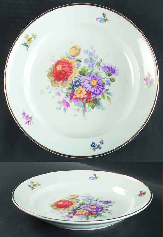 MSS121 Large Rim Soup Bowl by Meissen (Germany)-1