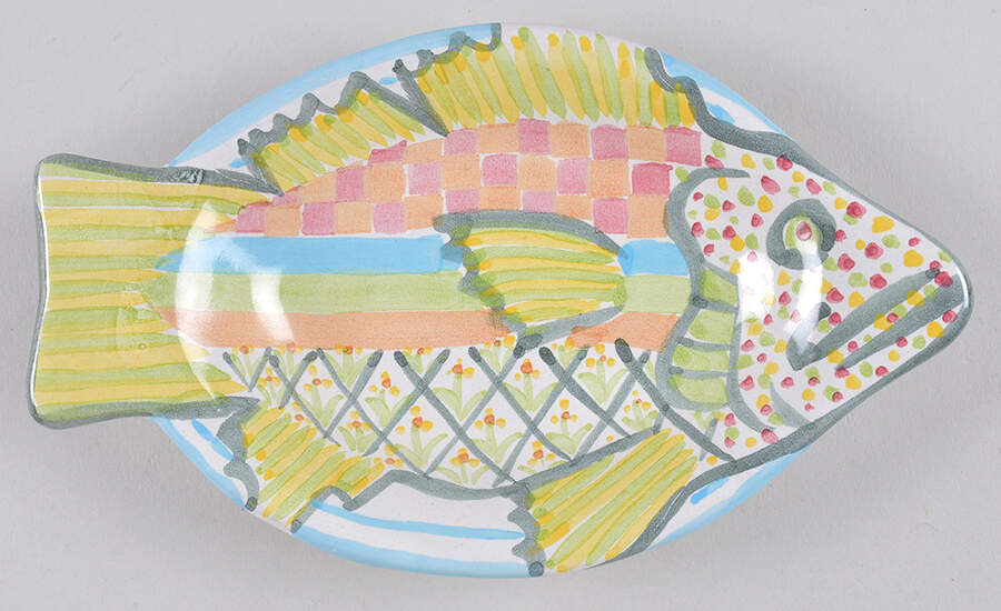 Fish Story Salad Plate by MacKenzie-Childs-1