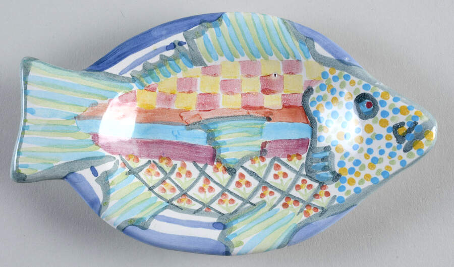 Fish Story Salad Plate by MacKenzie-Childs-1