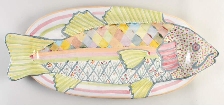 Fish Story 24" Oval Serving Platter by MacKenzie-Childs-1
