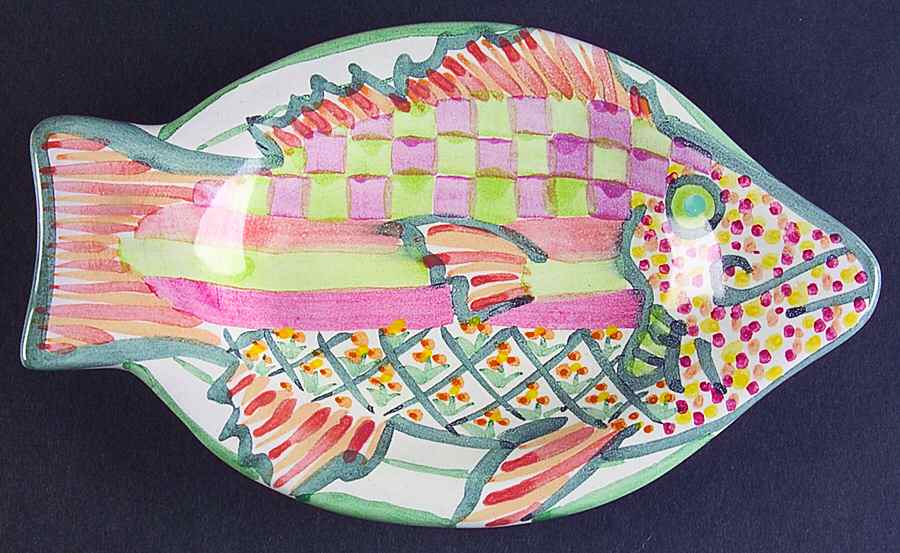 Fish Story Salad Plate by MacKenzie-Childs-1