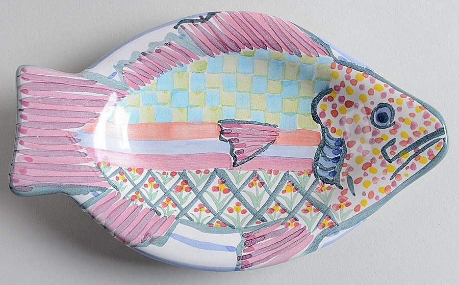Fish Story Salad Plate by MacKenzie-Childs-1