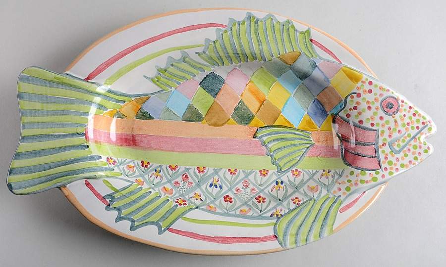 Fish Story Dinner Platter by MacKenzie-Childs-1