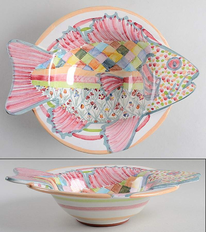 Fish Story Breakfast Bowl by MacKenzie-Childs-1