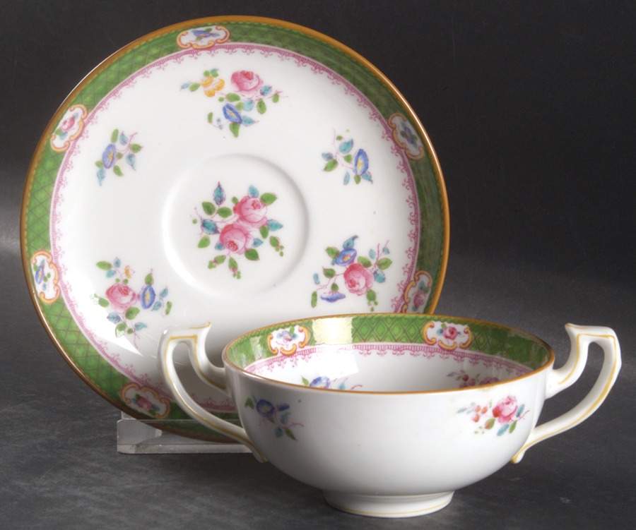 B799 Flat Bouillon Cup & Saucer by Minton-1