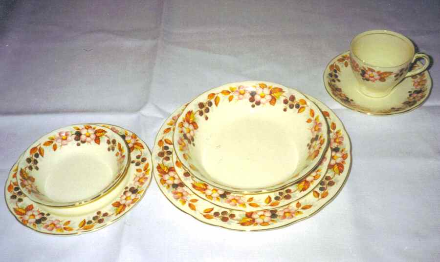MEA219 Flat Cup & Saucer Set by Alfred Meakin-1