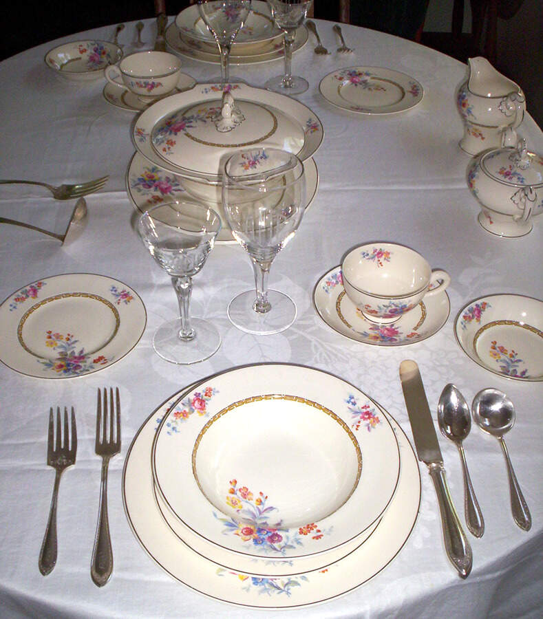 4826 Footed Cup & Saucer Set by Myott Staffordshire-1