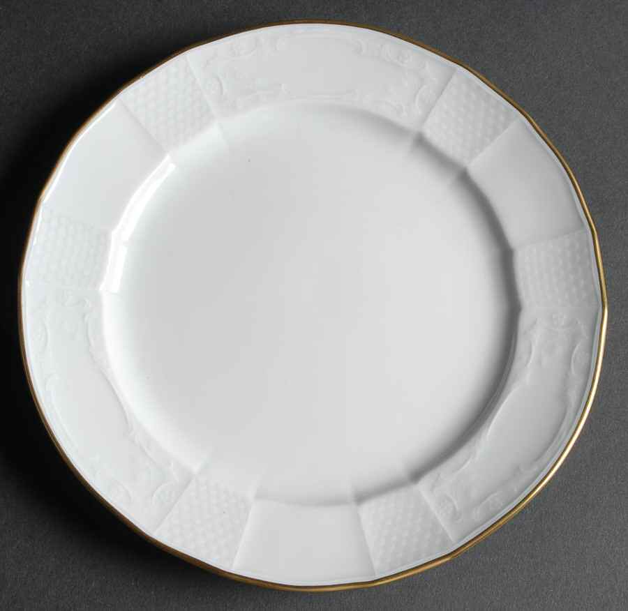 Golden Solitude Salad/Dessert Plate by Mottahedeh-1