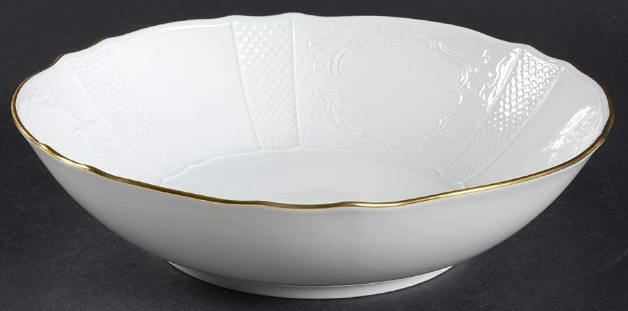 Golden Solitude 8" Round Vegetable Bowl by Mottahedeh-1