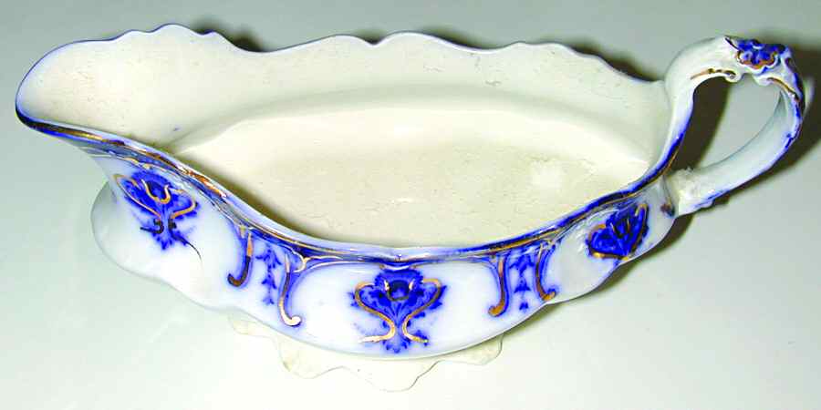Chatham Blue Gravy Boat by J & G Meakin-1