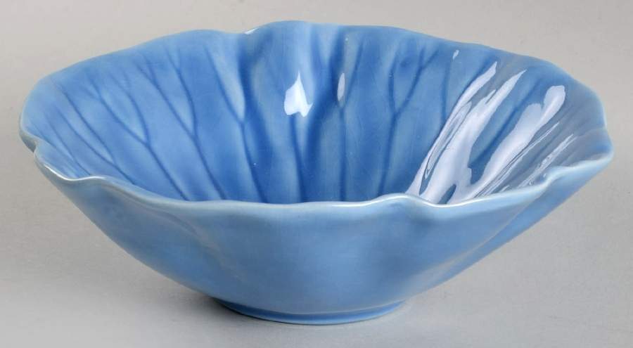Lotus Sky Blue Coupe Cereal Bowl by Metlox - Poppytrail - Vernon-1
