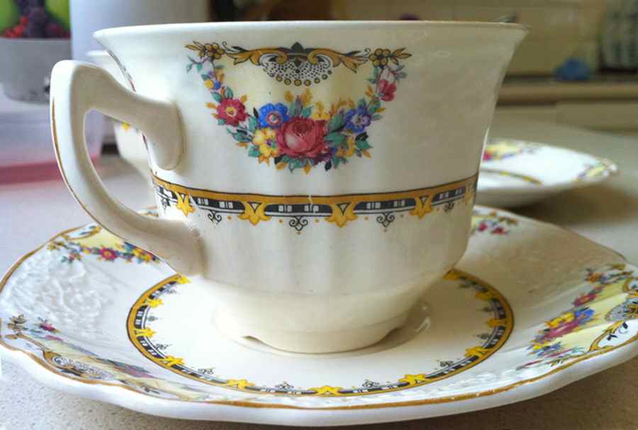 ELGIN Flat Cup & Saucer Set by Myott Staffordshire-1