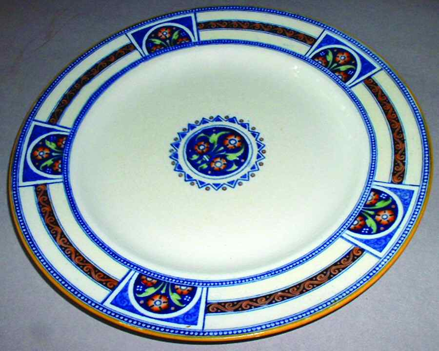 Byzantine Blue and White Dinner Plate by Minton-1