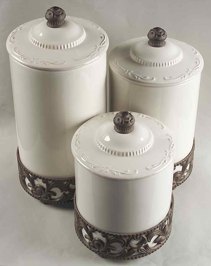 Countryside Harvest (3 Piece) Canister Set W/3 Metal Stands by Mikasa-1
