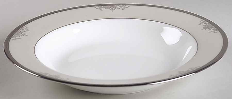 Floral Elegance Platinum Rim Soup Bowl by Mikasa-1