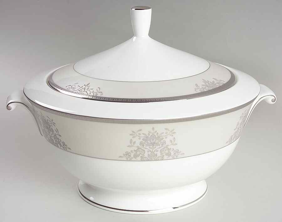 Floral Elegance Platinum Tureen &  Lid by Mikasa-1