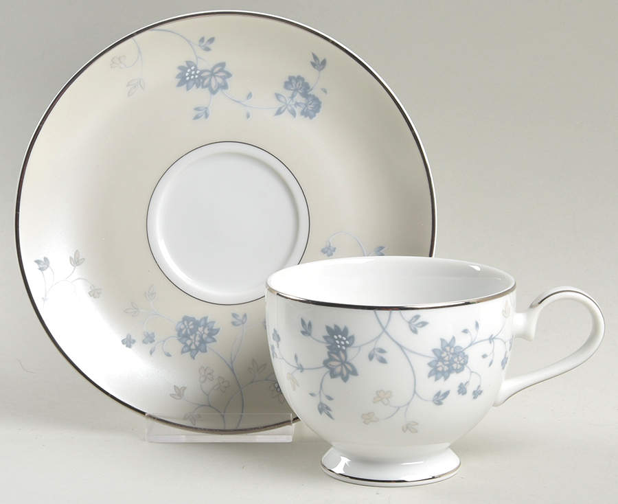 Isabella Footed Cup & Saucer Set by Mikasa-1