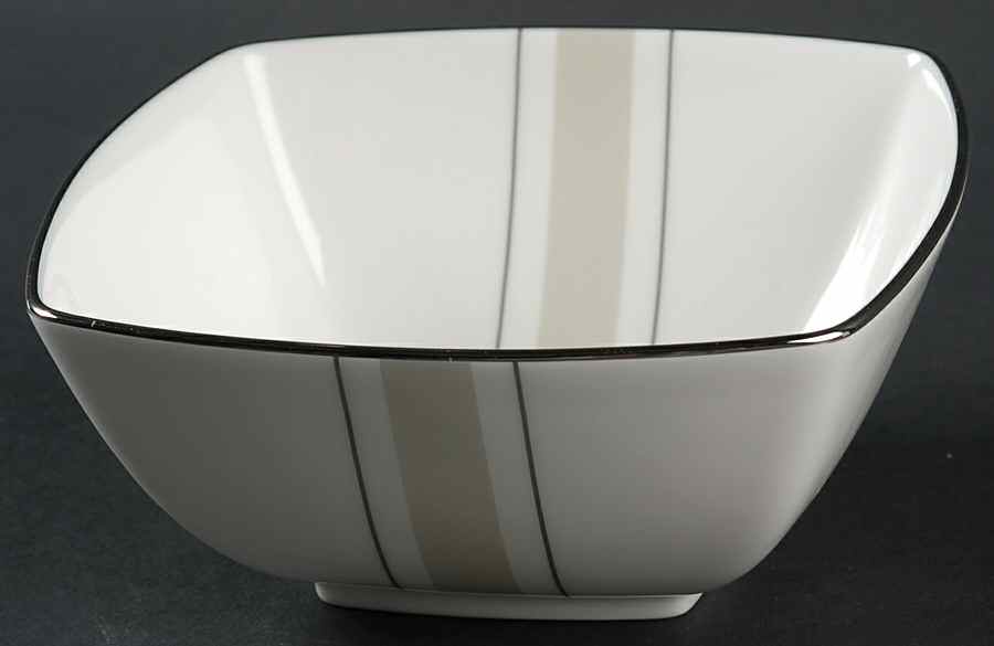 Platinum Matrix Square Fruit/Dessert (Sauce) Bowl by Mikasa-1
