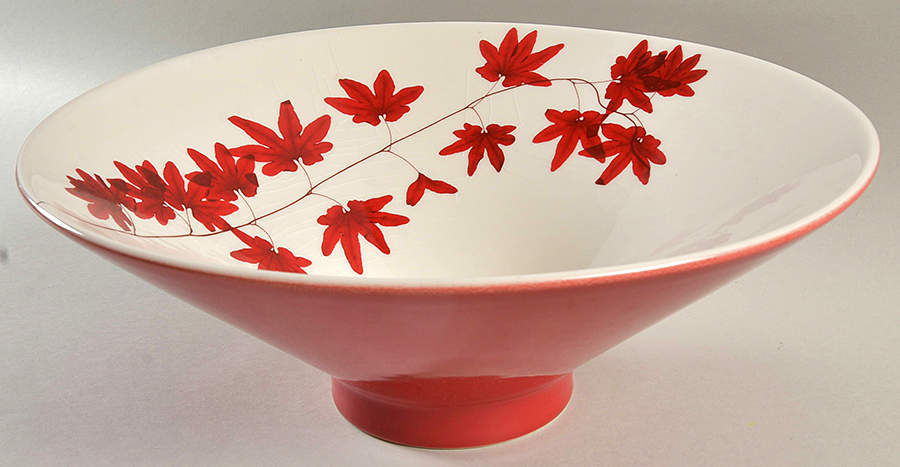 Pure Red 12" Round Vegetable Bowl by Mikasa-1