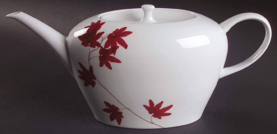 Pure Red Teapot & Lid by Mikasa-1