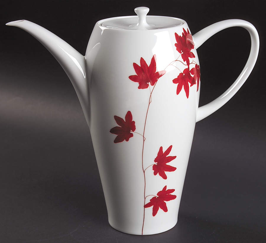 Pure Red Coffee Pot & Lid by Mikasa-1