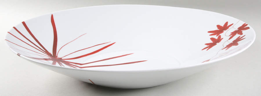 Pure Red 15" Round Serving Bowl by Mikasa-1