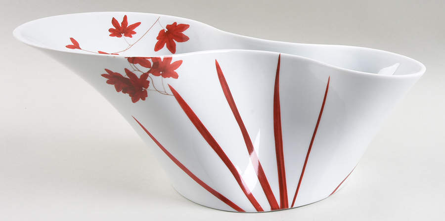 Pure Red 5" Oval Vase by Mikasa-1