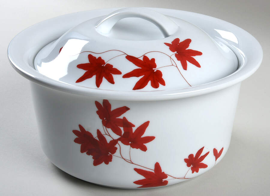 Pure Red 1.75 Qt Round Covered Casserole by Mikasa-1
