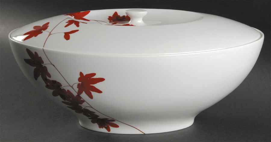 Pure Red Tureen &  Lid by Mikasa-1