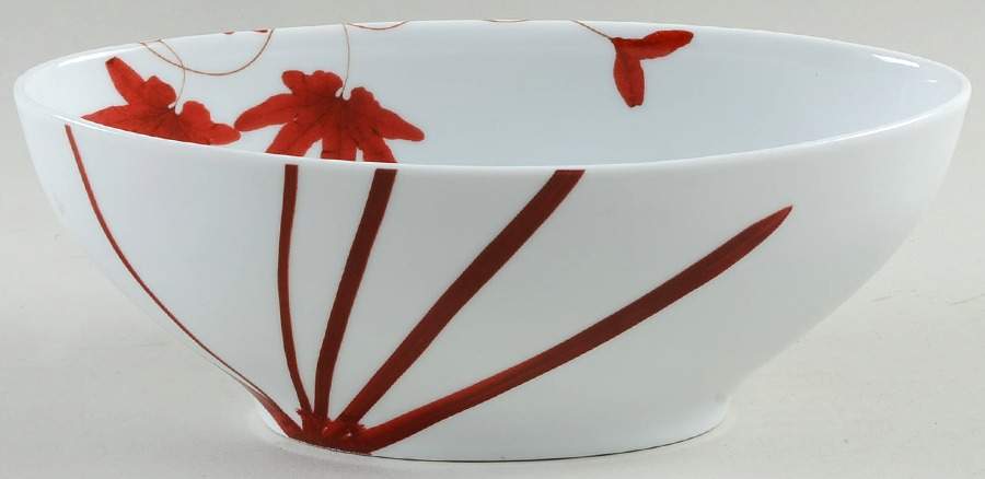 Pure Red 9" Oval Vegetable Bowl by Mikasa-1