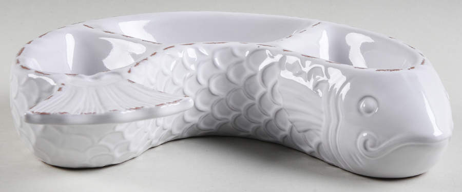 Sanibel Fish Shaped 3 Part Server by Mud Pie-1