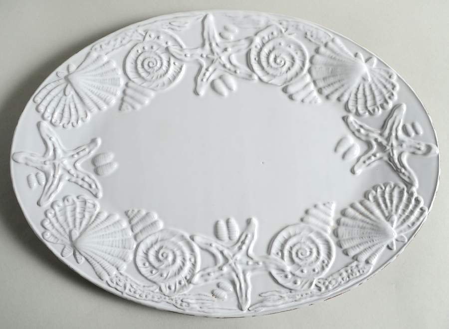 Sanibel 14" Oval Serving Platter by Mud Pie-1