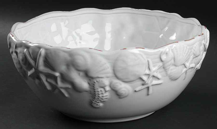 Sanibel 10" Large Salad Serving Bowl by Mud Pie-1