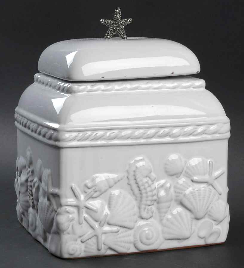 Sanibel Small Canister & Lid by Mud Pie-1