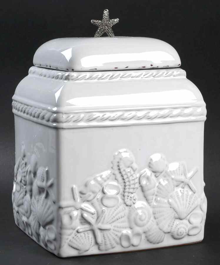 Sanibel Medium Canister & Lid by Mud Pie-1