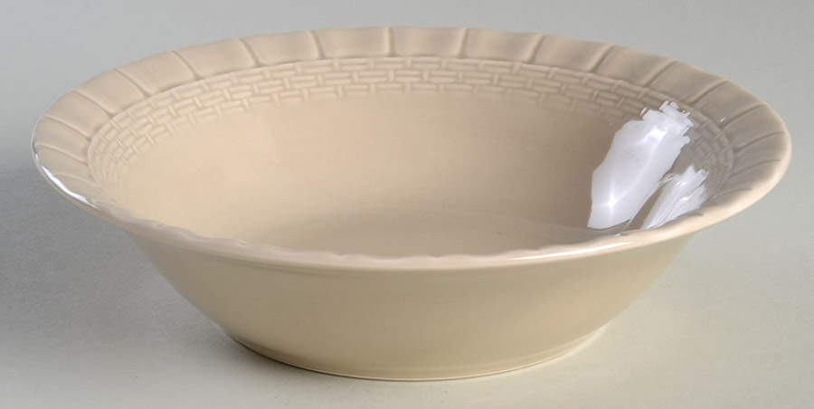 Basketweave Scone (Beige) Soup/Cereal Bowl by Martha Stewart-1