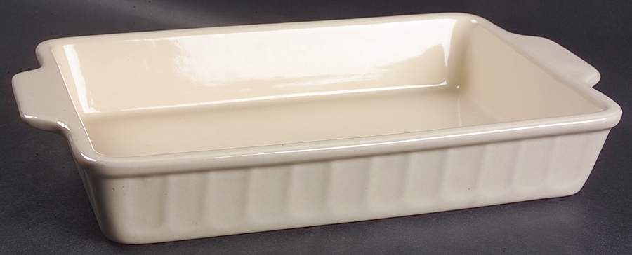 Basketweave Scone (Beige) 15" Rectangular Baker by Martha Stewart-1