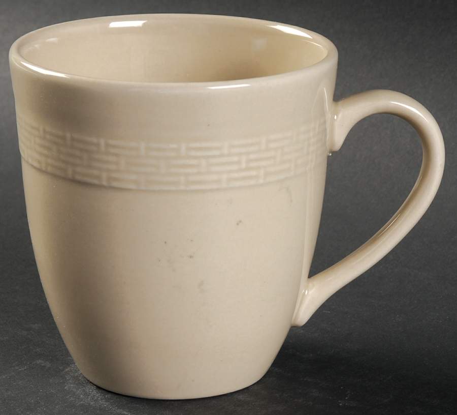 Basketweave Scone (Beige) Mug by Martha Stewart-1