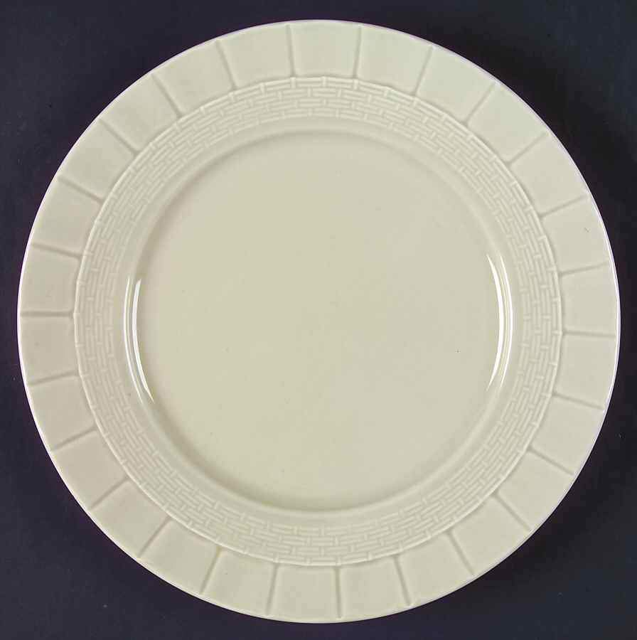 Basketweave Scone (Beige) Dinner Plate by Martha Stewart-1