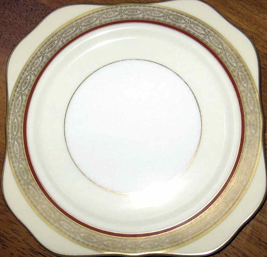 MEI121(Red Band) Square Salad Plate by Meito-1