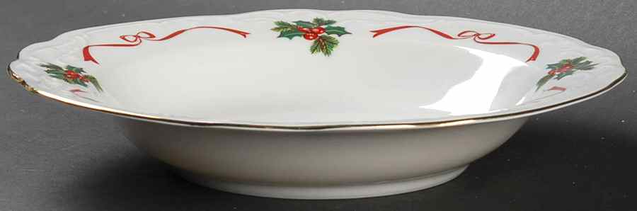 Basket of Cheer Rim Soup Bowl by Menuet (Poland)-1