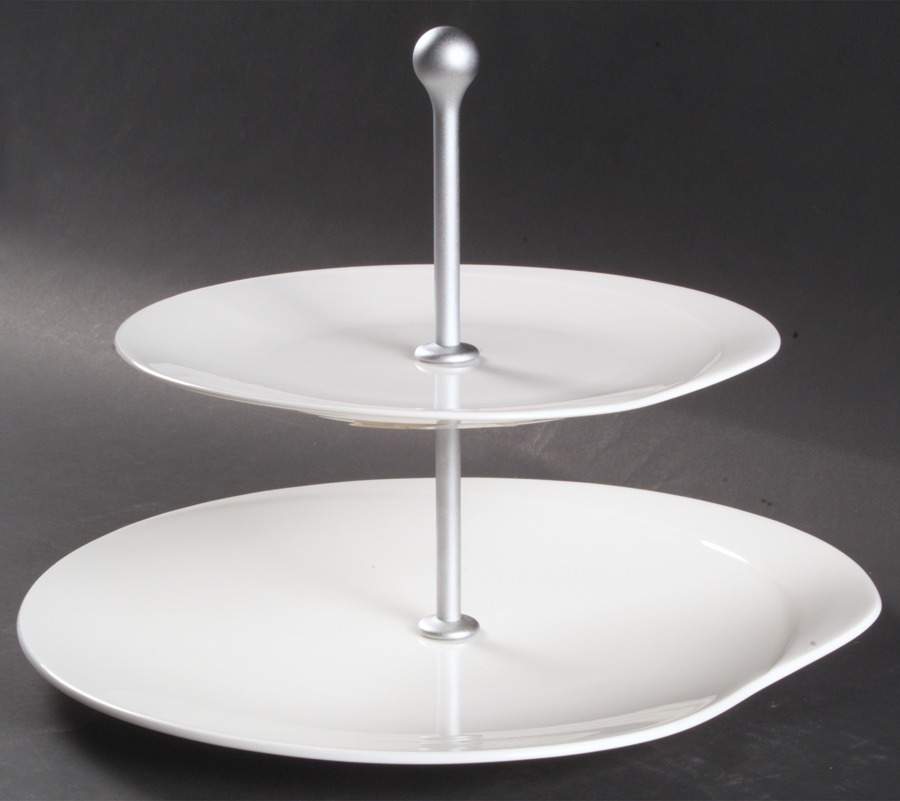 Global Cuisine White 2-Tier Serving Tray by Mikasa-1