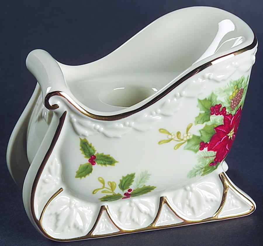 Holiday Bloom Sleigh Candleholder by Mikasa-1