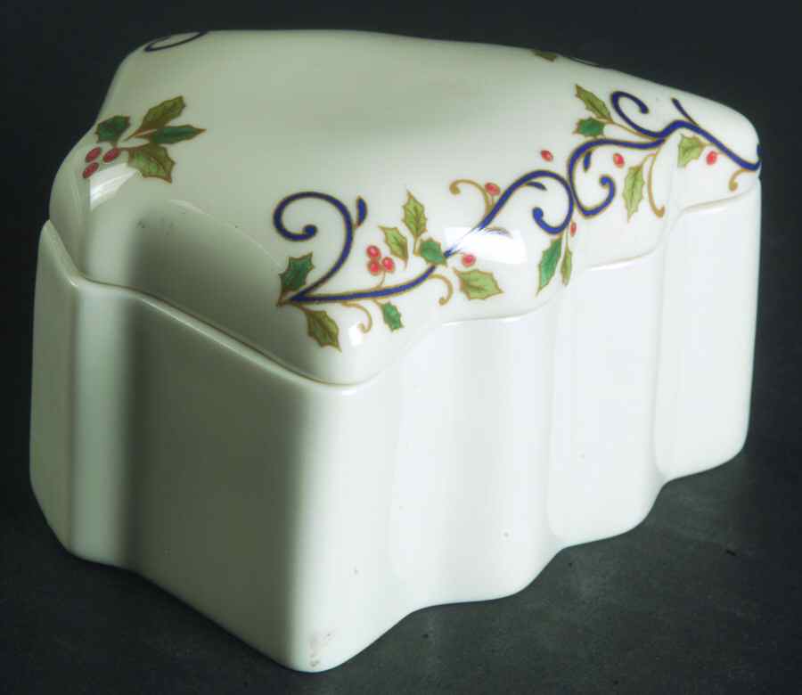 Holiday Bloom Tree Shaped Small Candy Box by Mikasa-1