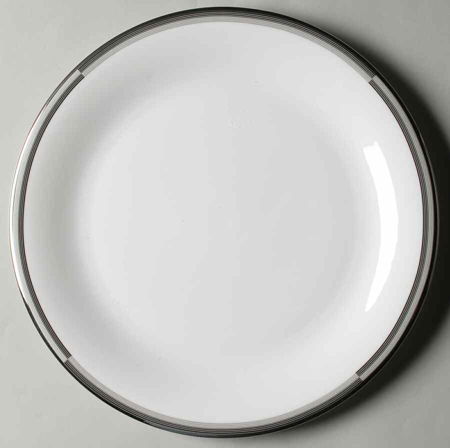Connections Black and Platinum Dinner Plate by Mikasa-1